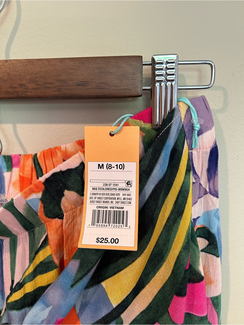 NWT Kona Sol Multicolor Tropical Tie-Waist Wide-Leg Pants (size Medium) - Picture 4 of 5